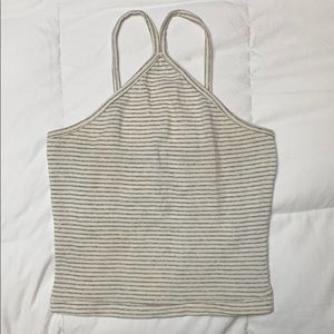 Knit Striped Halter Top